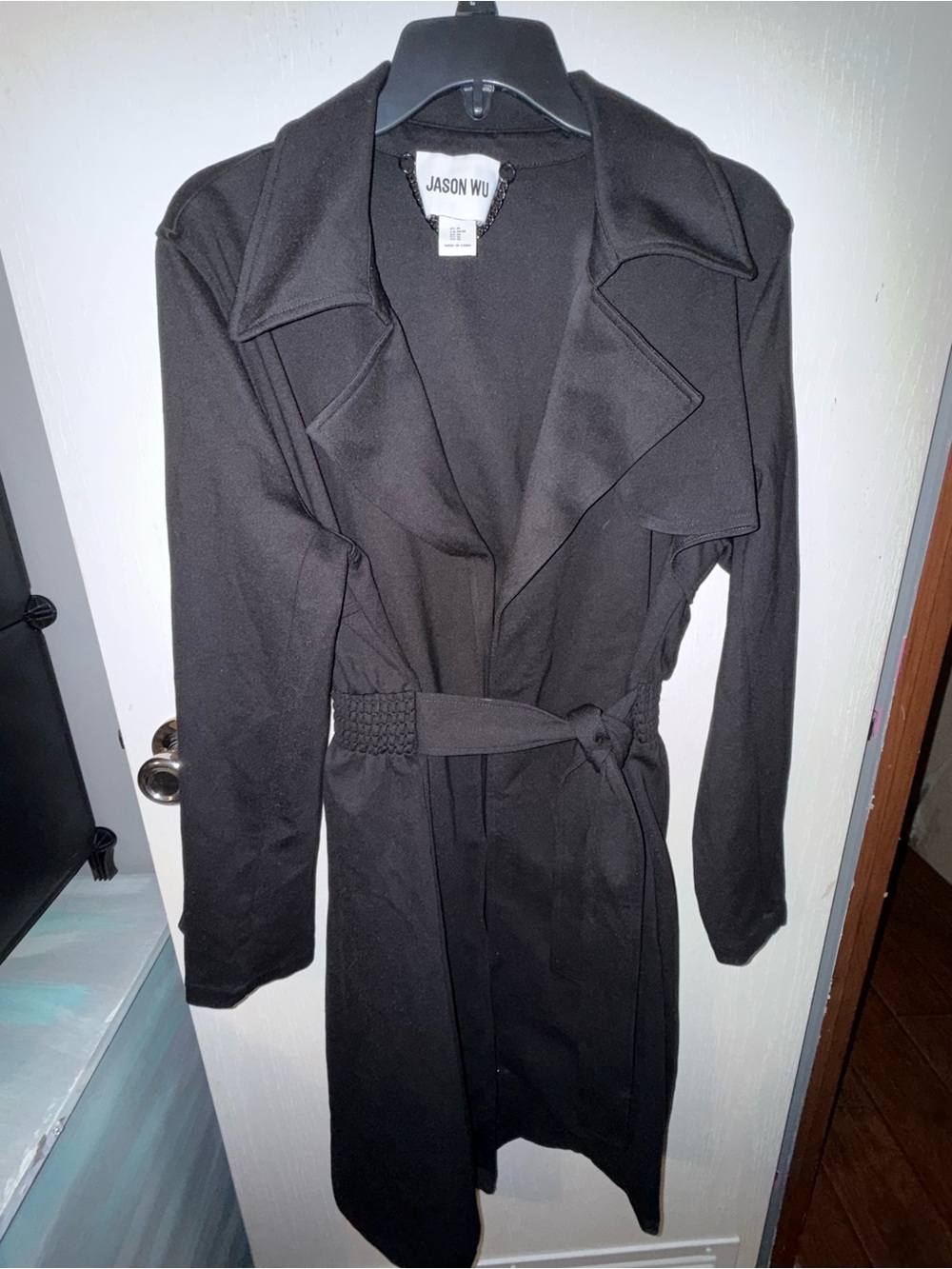 Jason Wu Black Belted Trench Coat